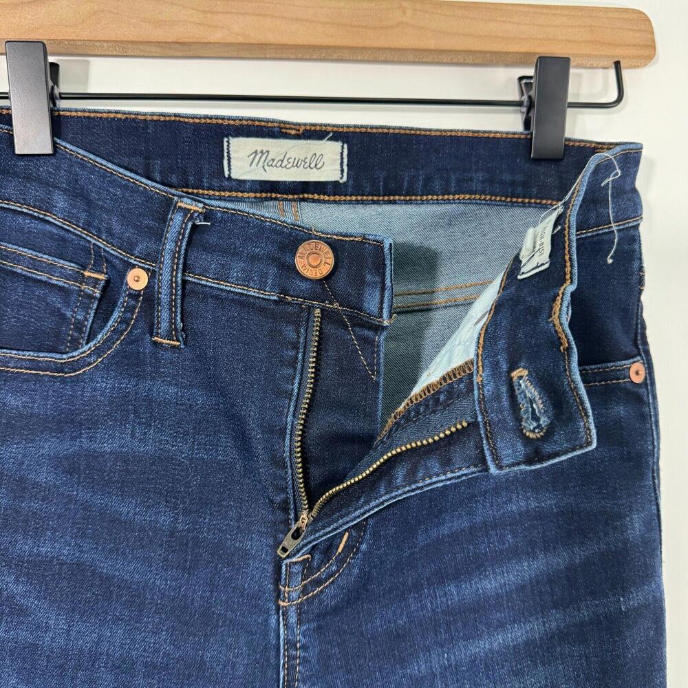 Madewell Women’s Size 26 Dark Blue Stretch Denim 9” High Rise Skinny Jeans - Picture 4 of 11
